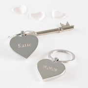 Personalised Engraved Heart Key Ring