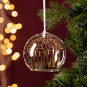 Personalised Family Tree Glass Dome Bauble