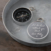 Personalised Handwriting Engraved Father's Day Compass