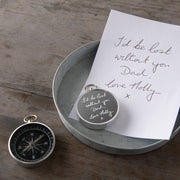 Personalised Handwriting Engraved Father's Day Compass