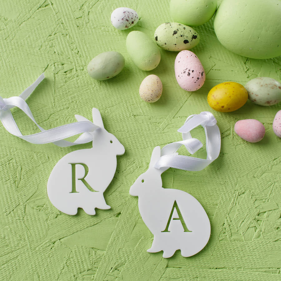 Personalised Initial Rabbit Decoration