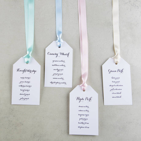 Personalised Luggage Tag Table Plan Tags