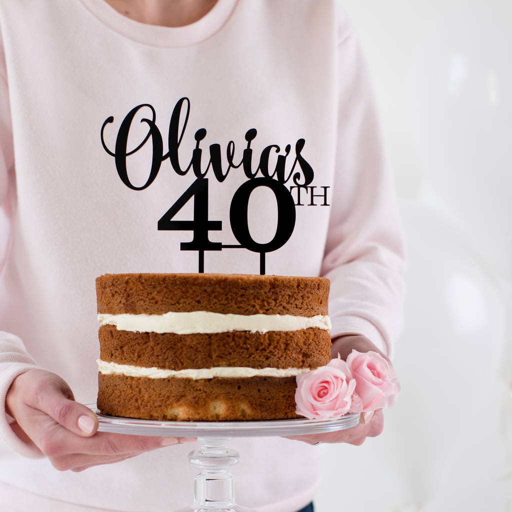 Personalised Milestone Birthday Acrylic Cake Topper