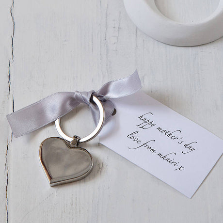 Personalised Mother's Day Heart Keyring And Tag