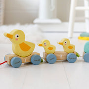 Personalised Pull Along Wooden Ducks