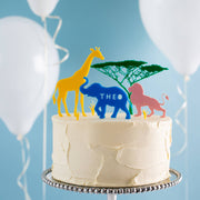 Personalised Safari Cake Topper Scene