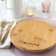 Personalised Spring Family Round Chopping Board