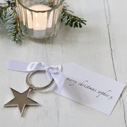 Personalised Star Christmas Keyring With Tag