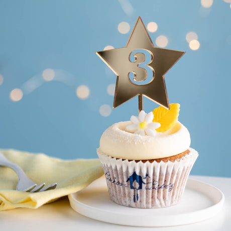 Personalised Star Age Cup Cake Topper