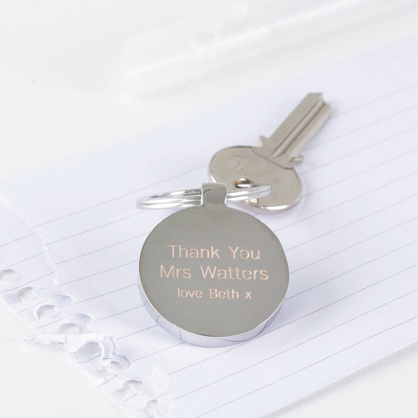 Personalised thank sales you keyring