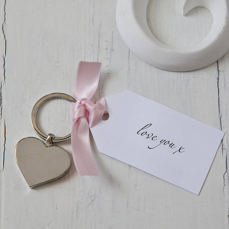 Valentine's Day Heart Keyring And Personalised Tag