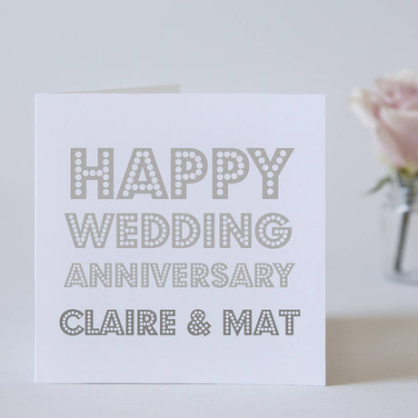 Personalised Wedding Anniversary Card