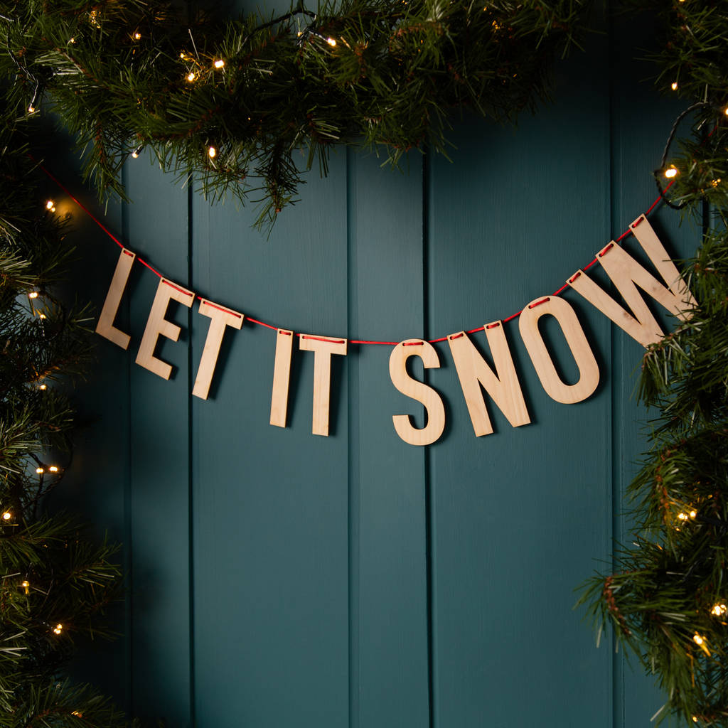 Personalised Wooden Christmas Garland