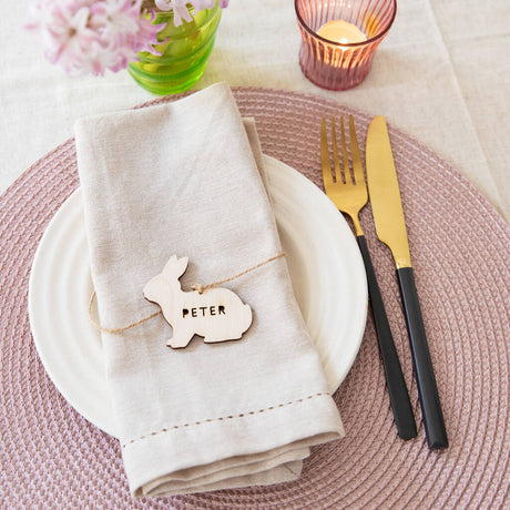 Personalised Wooden Easter Rabbit Place Setting