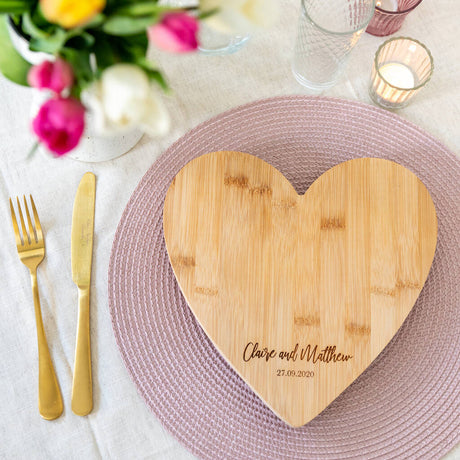 Personalised Wooden Heart Chopping Board