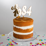 Personalised Retro Year Established Cake Topper