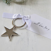 Star Keyring With Personalised Tag